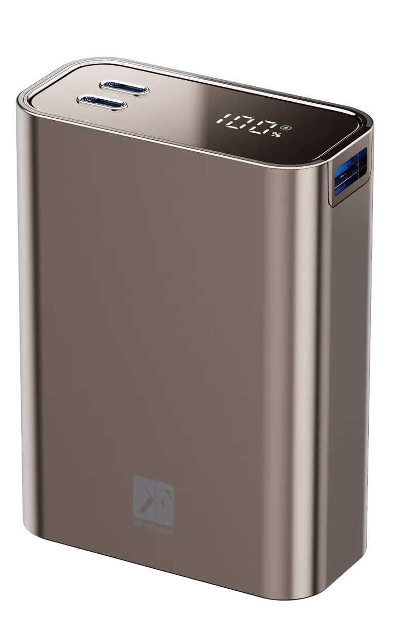 PW501 20.000 mAh Dijital Göstergeli 2 Adet 45W Type-C ve 22.5W USB Çıkışlı Şarj PD Hızlı Şarj Powerbank - Titanyum