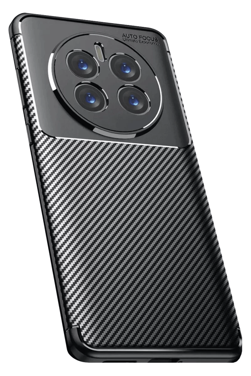 Realme 12 Pro Plus Kılıf Auto Focus Karbon Kapak - Siyah