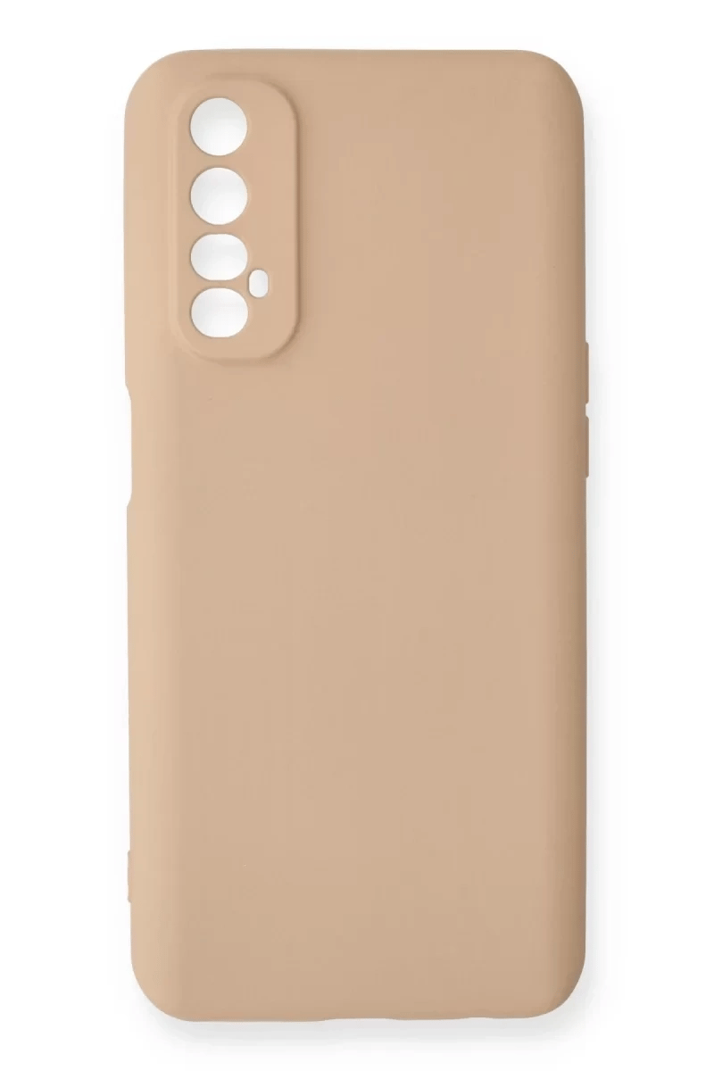Realme 7 Kılıf Nano içi Kadife Silikon - Pudra