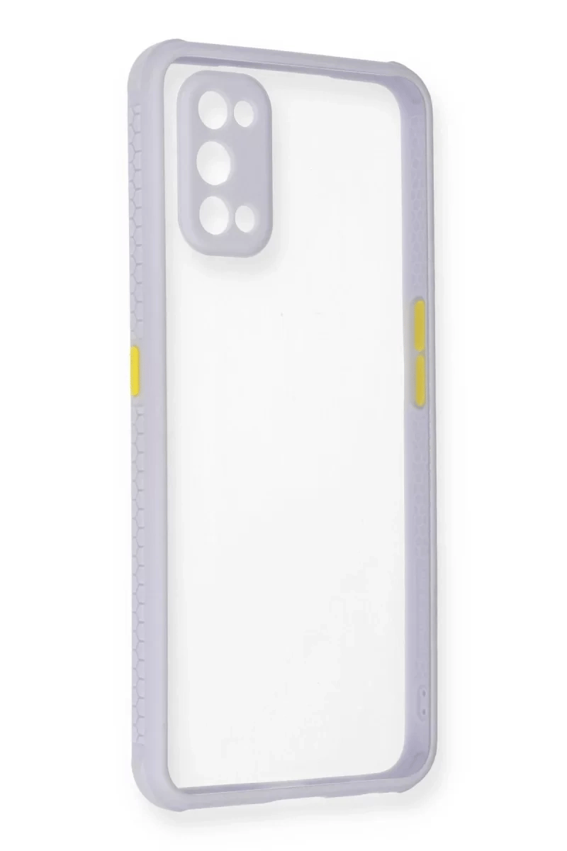 Realme 7 Pro Kılıf Miami Şeffaf Silikon - Lila