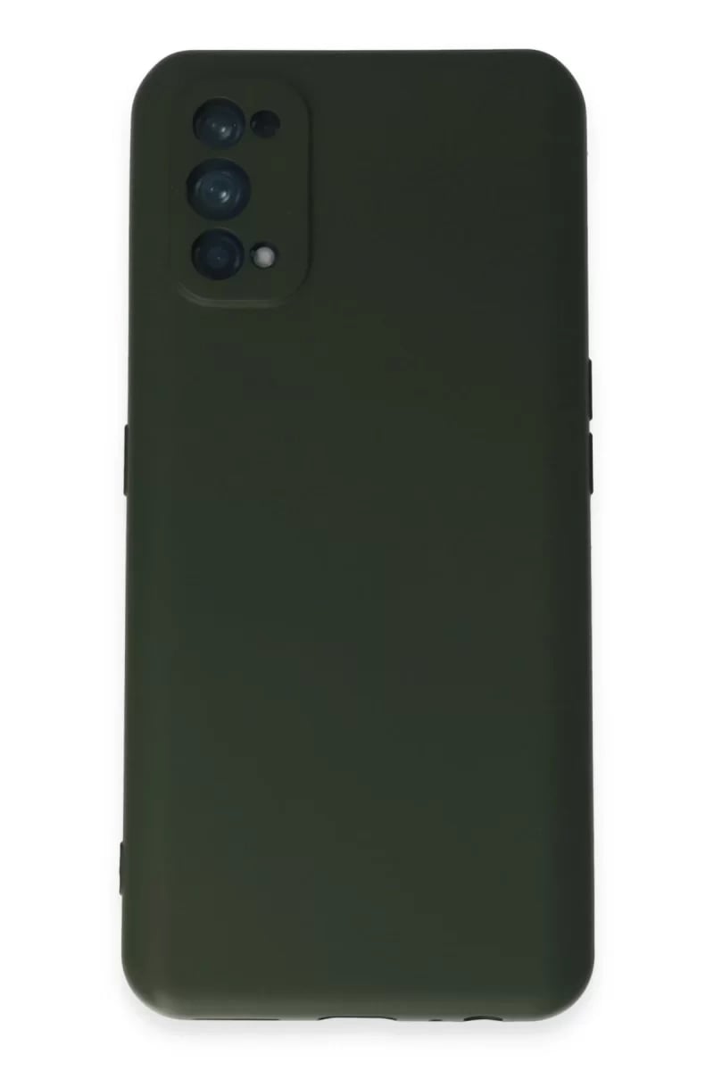 Realme 7 Pro Kılıf Nano içi Kadife Silikon - Koyu Yeşil
