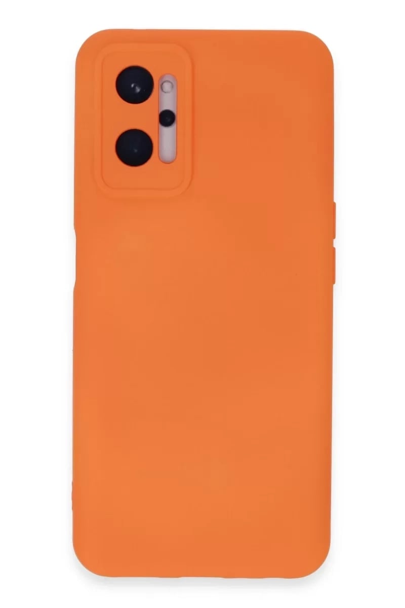 Realme 9i 4G Kılıf Nano içi Kadife Silikon - Turuncu