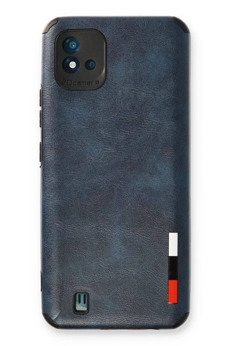 Realme C11 2021 Kılıf Loop Deri Silikon - Lacivert