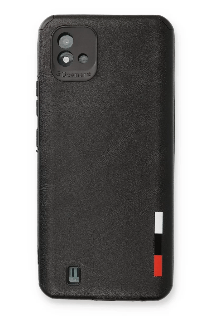 Realme C11 2021 Kılıf Loop Deri Silikon - Siyah