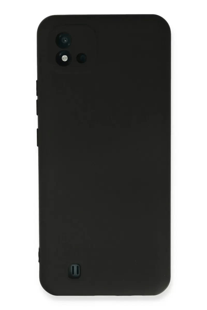 Realme C11 2021 Kılıf Nano içi Kadife Silikon - Siyah