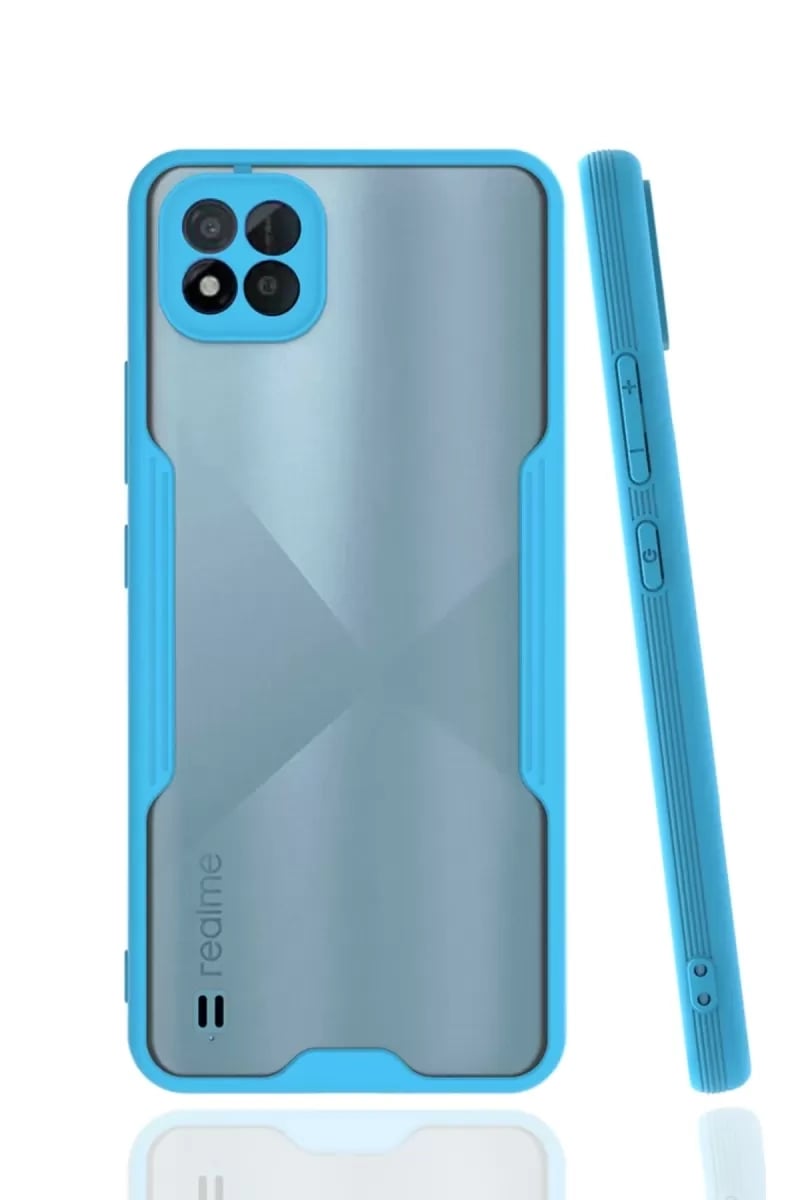 Realme C11 2021 Kılıf Platin Silikon - Mavi