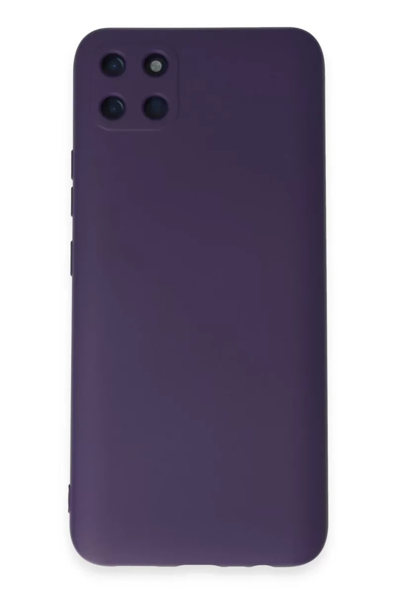 Realme C11 Kılıf Nano içi Kadife Silikon - Mor