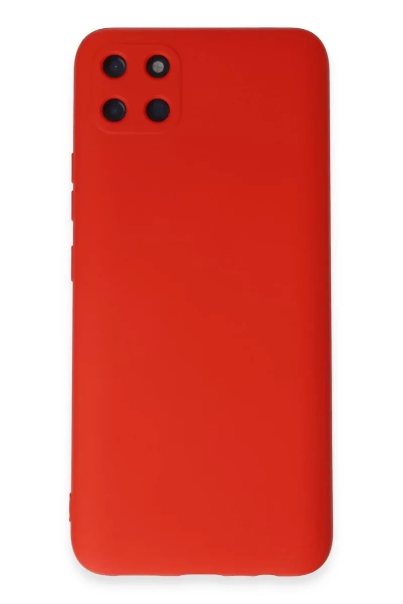 Realme C11 Kılıf Nano içi Kadife Silikon - Kırmızı