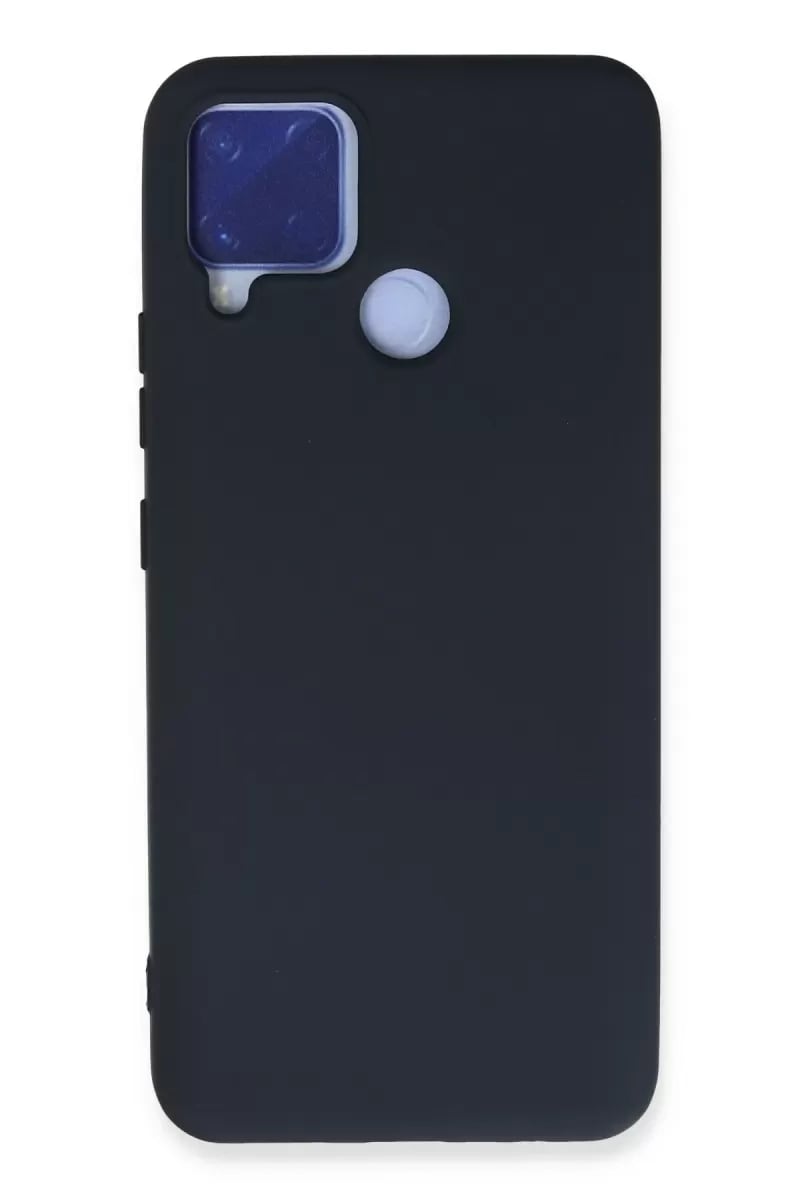 Realme C15 Kılıf Nano içi Kadife Silikon - Lacivert