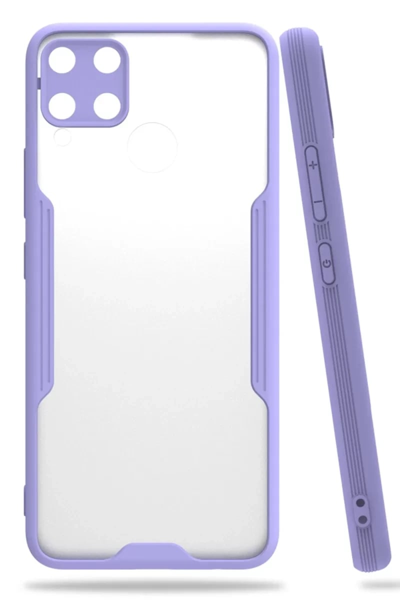 Realme C15 Kılıf Platin Silikon - Lila