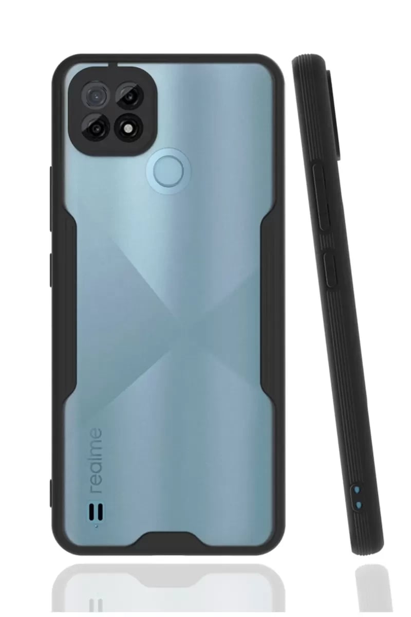 Realme C21 Kılıf Platin Silikon - Siyah