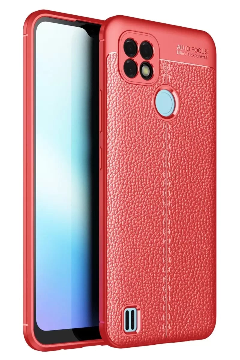 Realme C25 Kılıf Auto Focus Kapak - Kırmızı