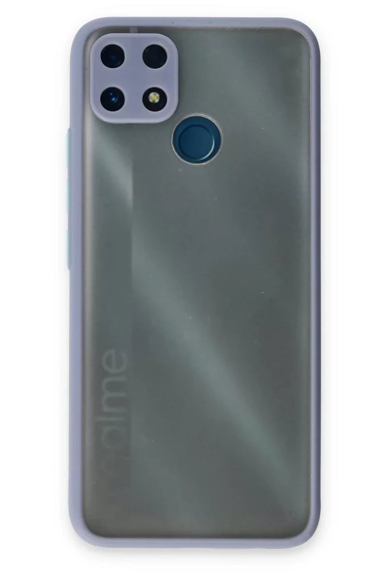 Realme C25 Kılıf Montreal Silikon Kapak - Gri