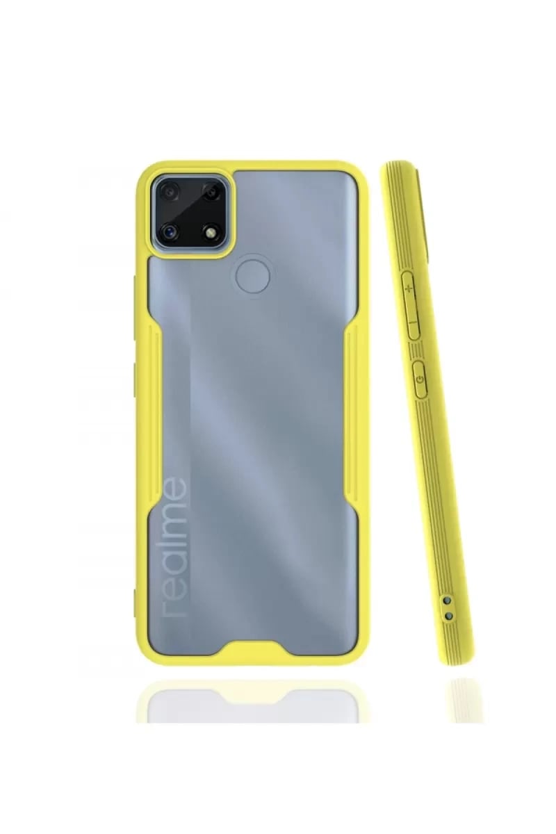 Realme C25 Kılıf Platin Silikon - Sarı