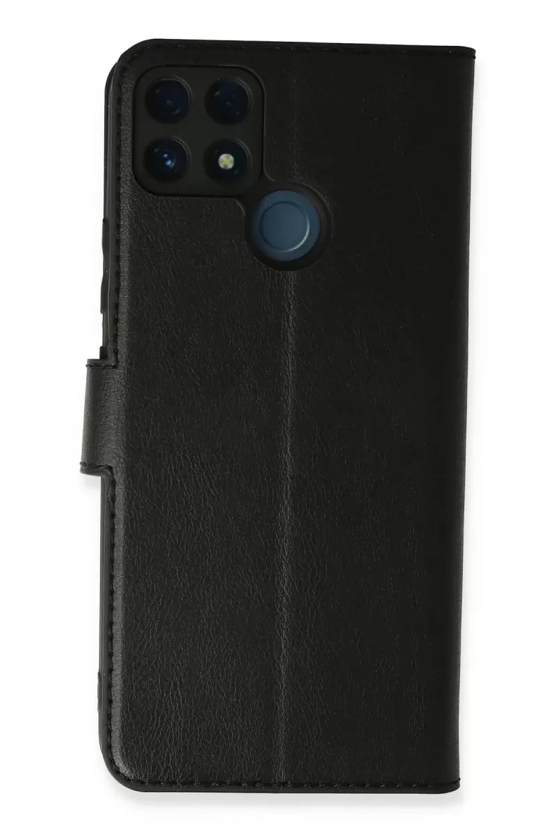 Realme C25 Kılıf Trend S Plus Kapaklı Kılıf - Siyah