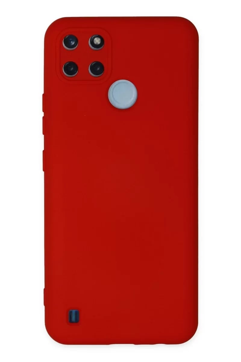 Realme C25Y Kılıf Nano içi Kadife Silikon - Kırmızı