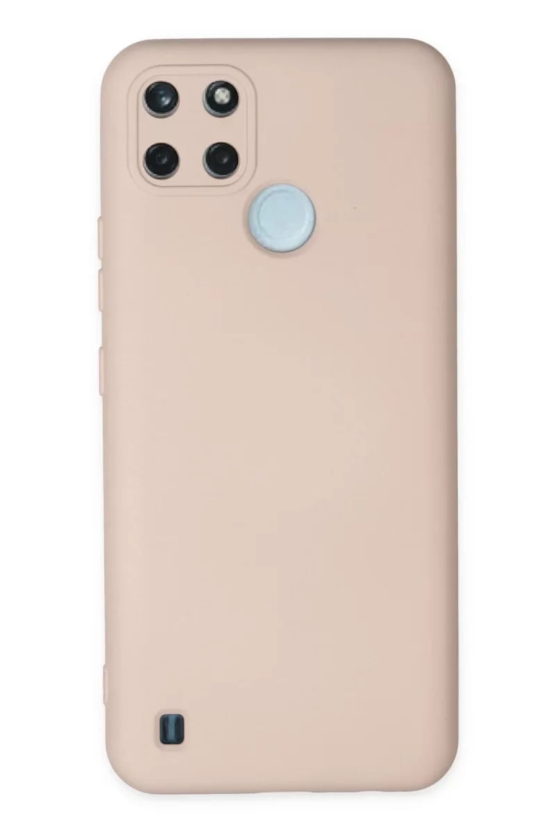 Realme C25Y Kılıf Nano içi Kadife Silikon - Pudra