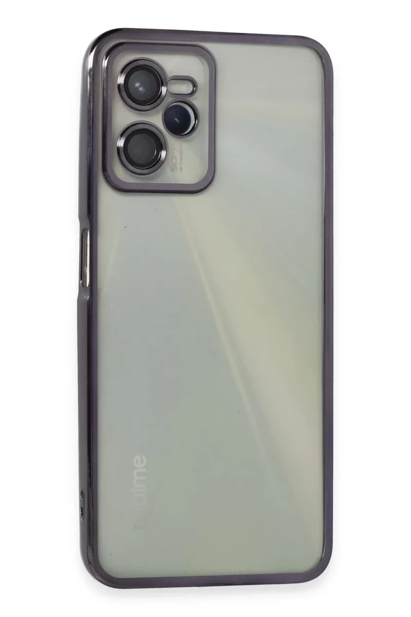 Realme C35 Kılıf Lensli Silikon - Mor