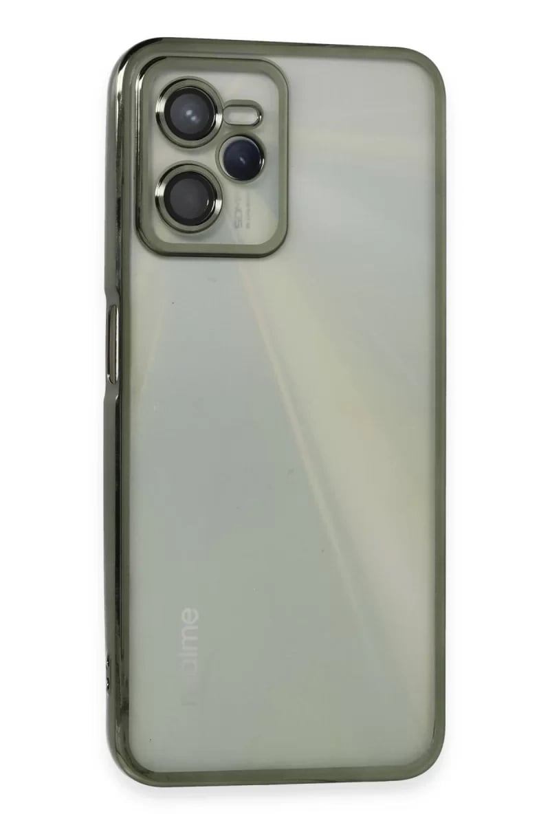 Realme C35 Kılıf Lensli Silikon - Yeşil
