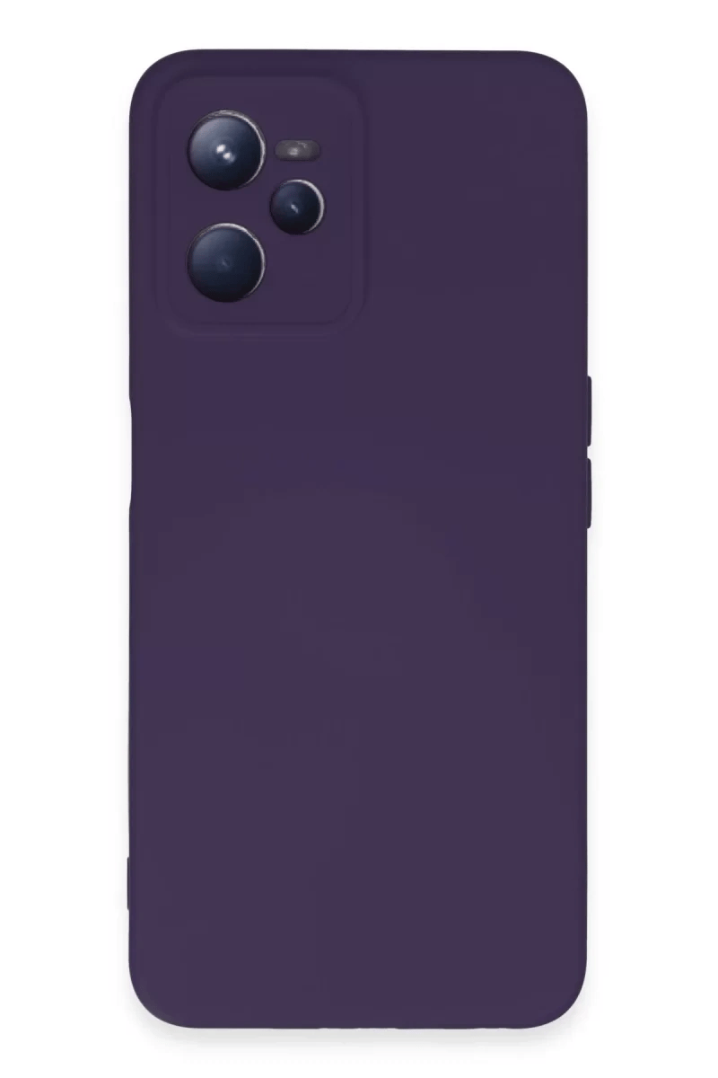 Realme C35 Kılıf Nano içi Kadife Silikon - Mor