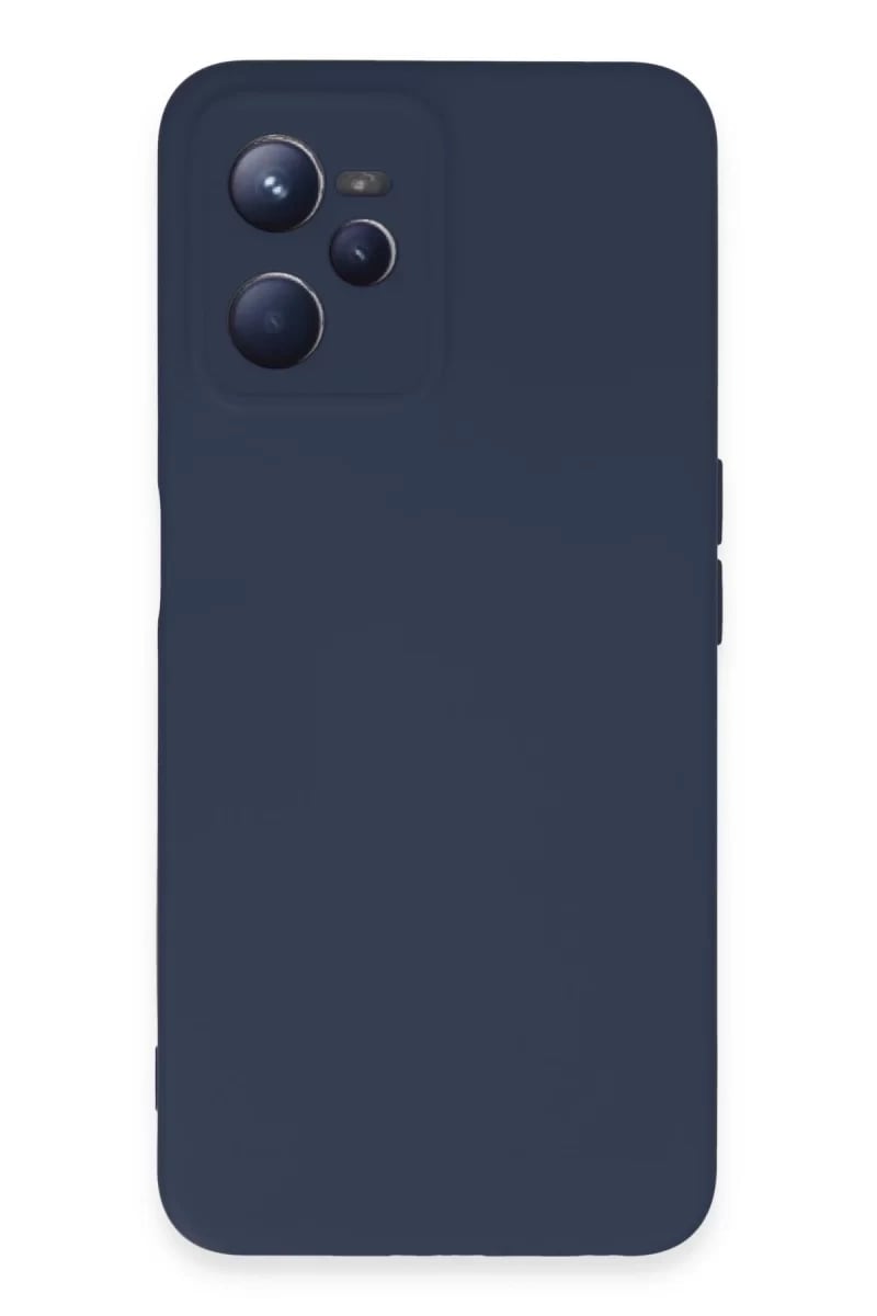 Realme C35 Kılıf Nano içi Kadife Silikon - Lacivert