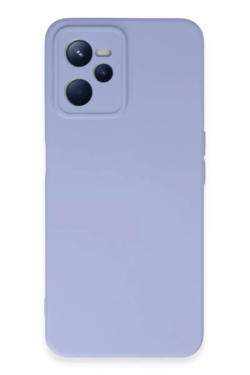 Realme C35 Kılıf Nano içi Kadife Silikon - Lila