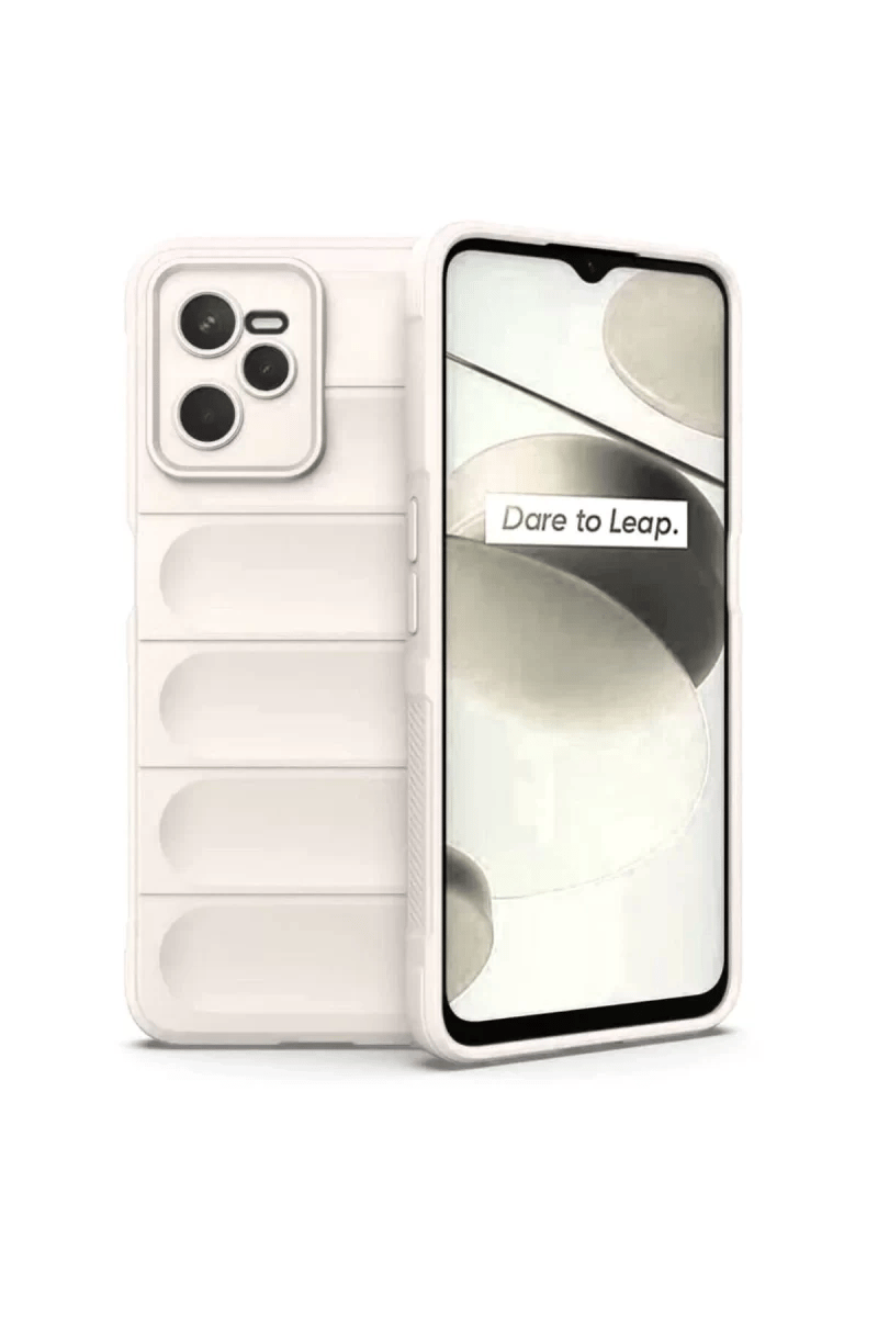 Realme C35 Kılıf Optimum Silikon - Krem