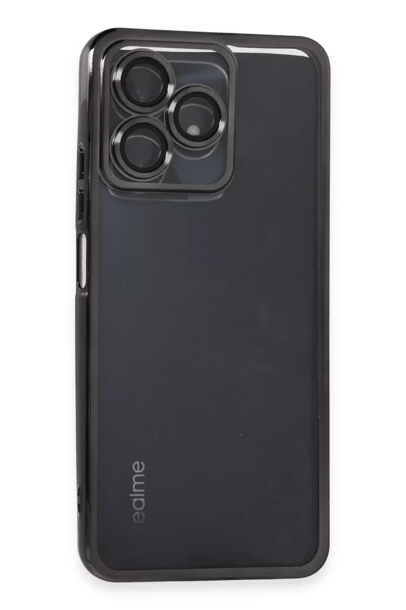 Realme C53 Kılıf Lensli Silikon - Siyah