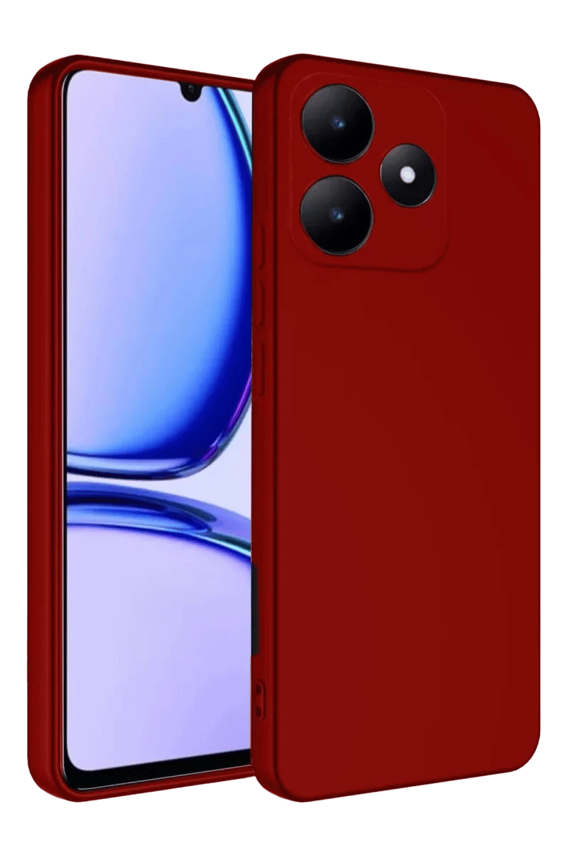 Realme C61 Kılıf First Silikon - Kırmızı