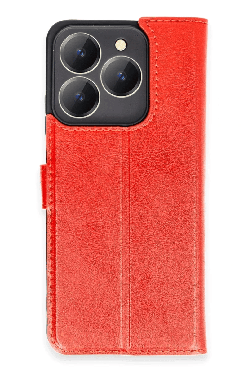 Realme C63 Kılıf Trend S Plus Kapaklı Kılıf - Kırmızı