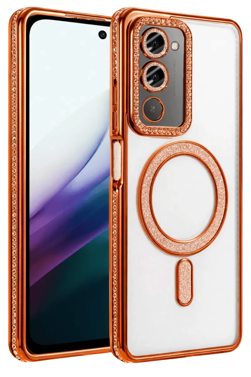 Redmi 15 4G Joke Simli Magneticsafe Kılıf - Turuncu