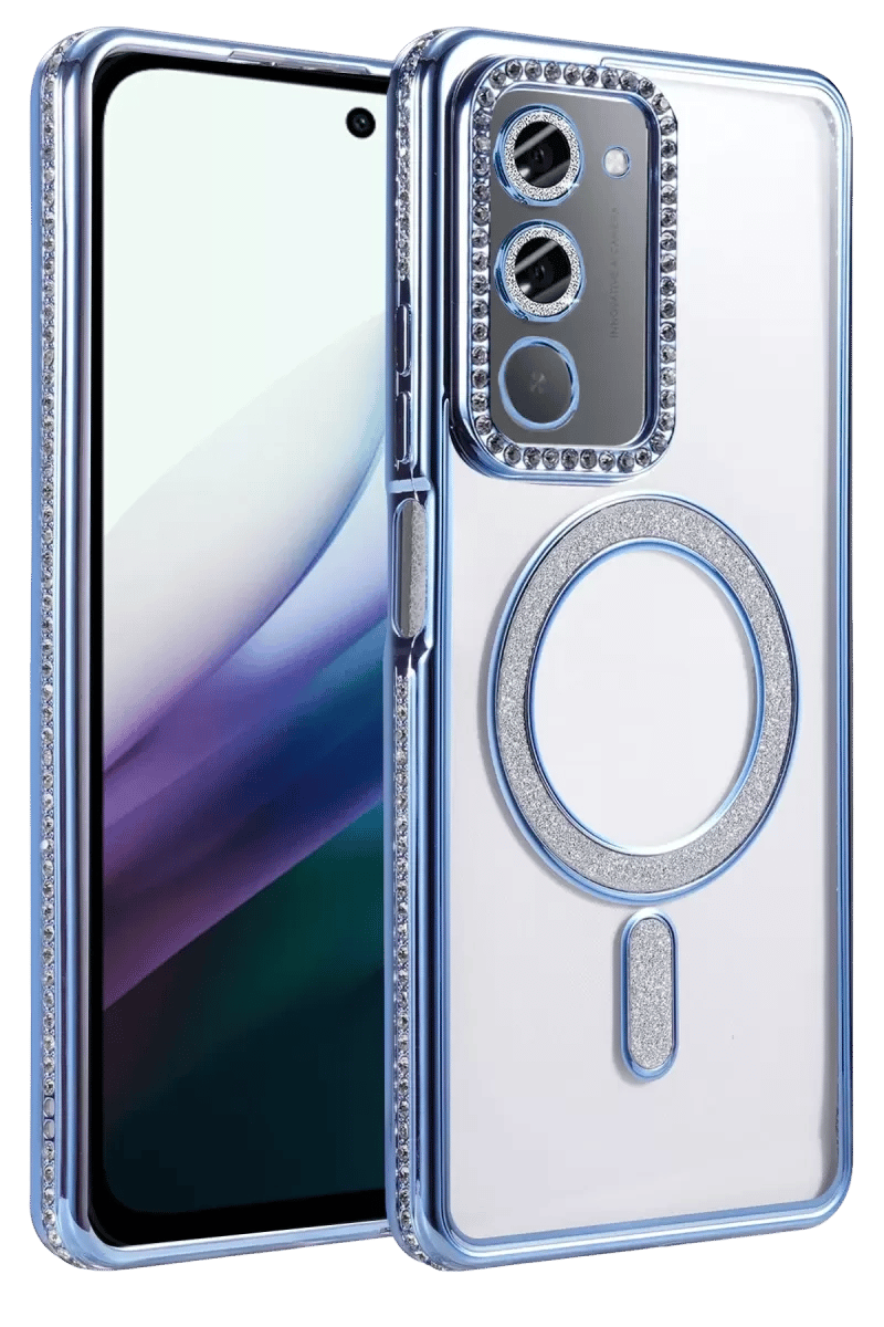 Redmi 15 4G Joke Simli Magneticsafe Kılıf - Mavi