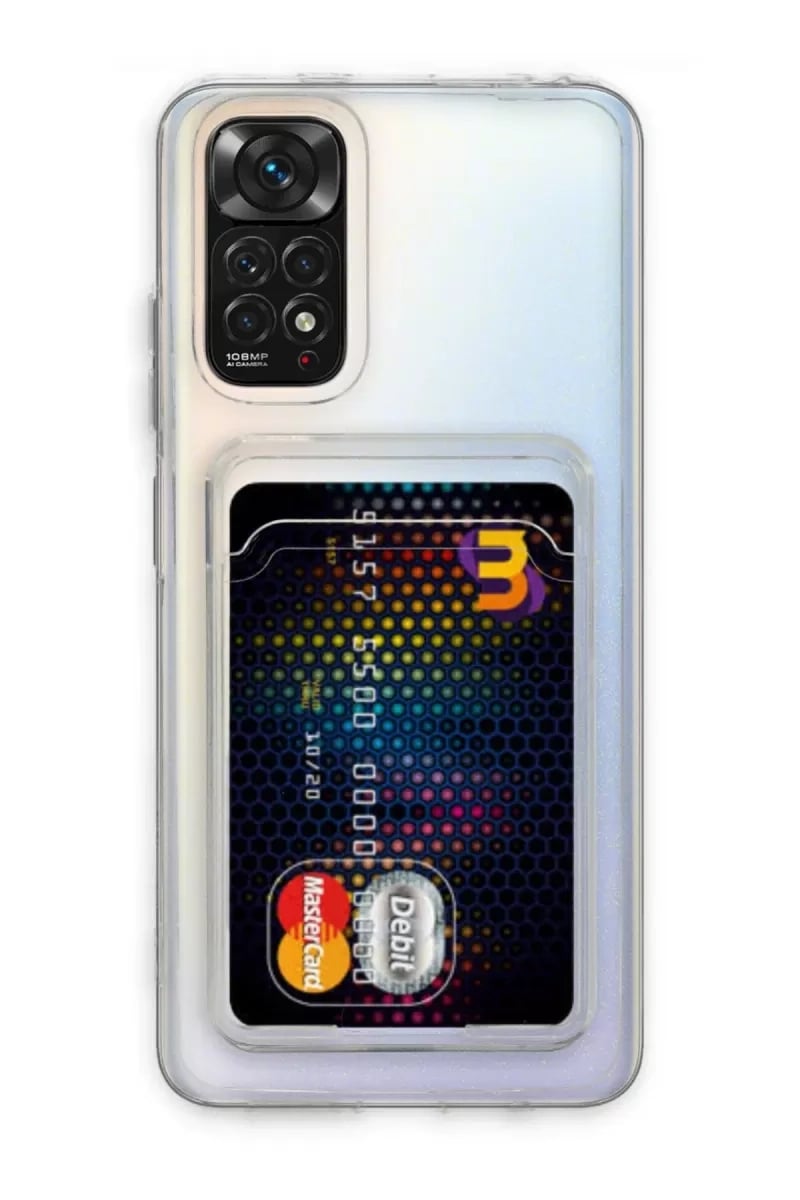 Redmi Note 11 Kılıf Kart Şeffaf Silikon - Şeffaf