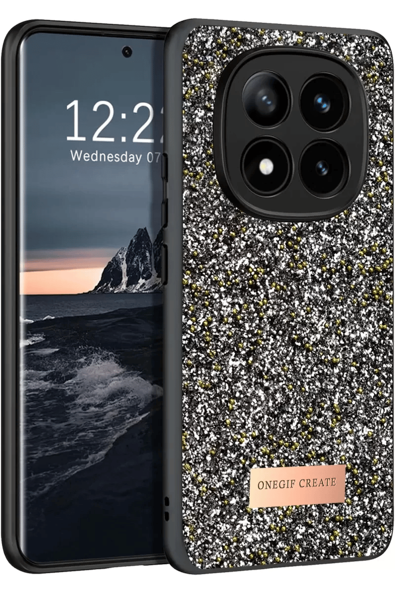 Redmi Note 14 Pro 4G Bright Simli Kapak - Gümüş
