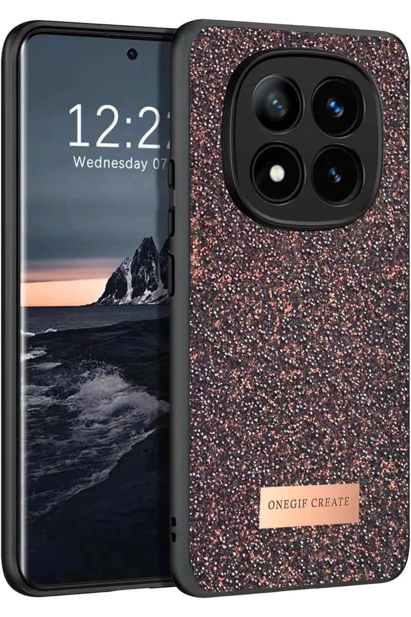 Redmi Note 14 Pro 4G Bright Simli Kapak - Derin Mor