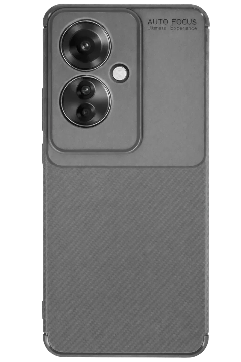 Reno 11F Kılıf Auto Focus Karbon Kapak - Gri