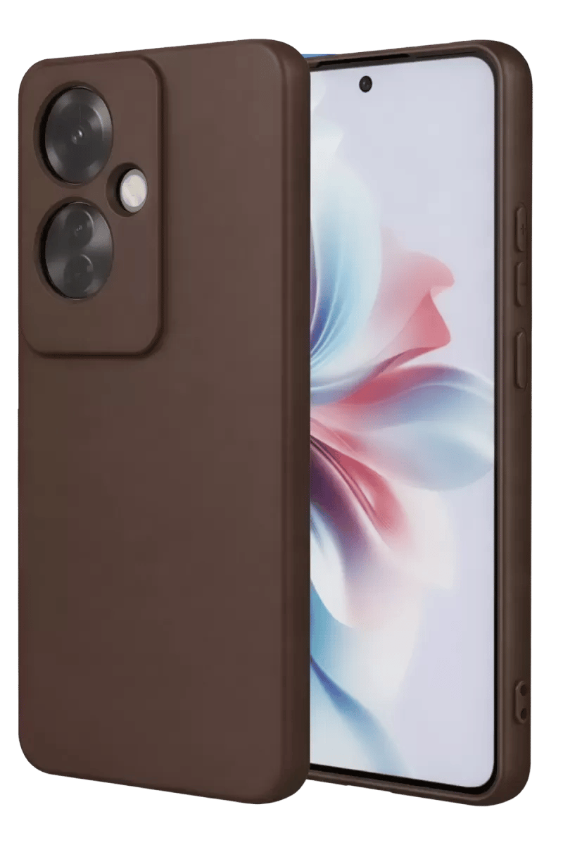 Reno 11F Kılıf First Silikon - Kahverengi
