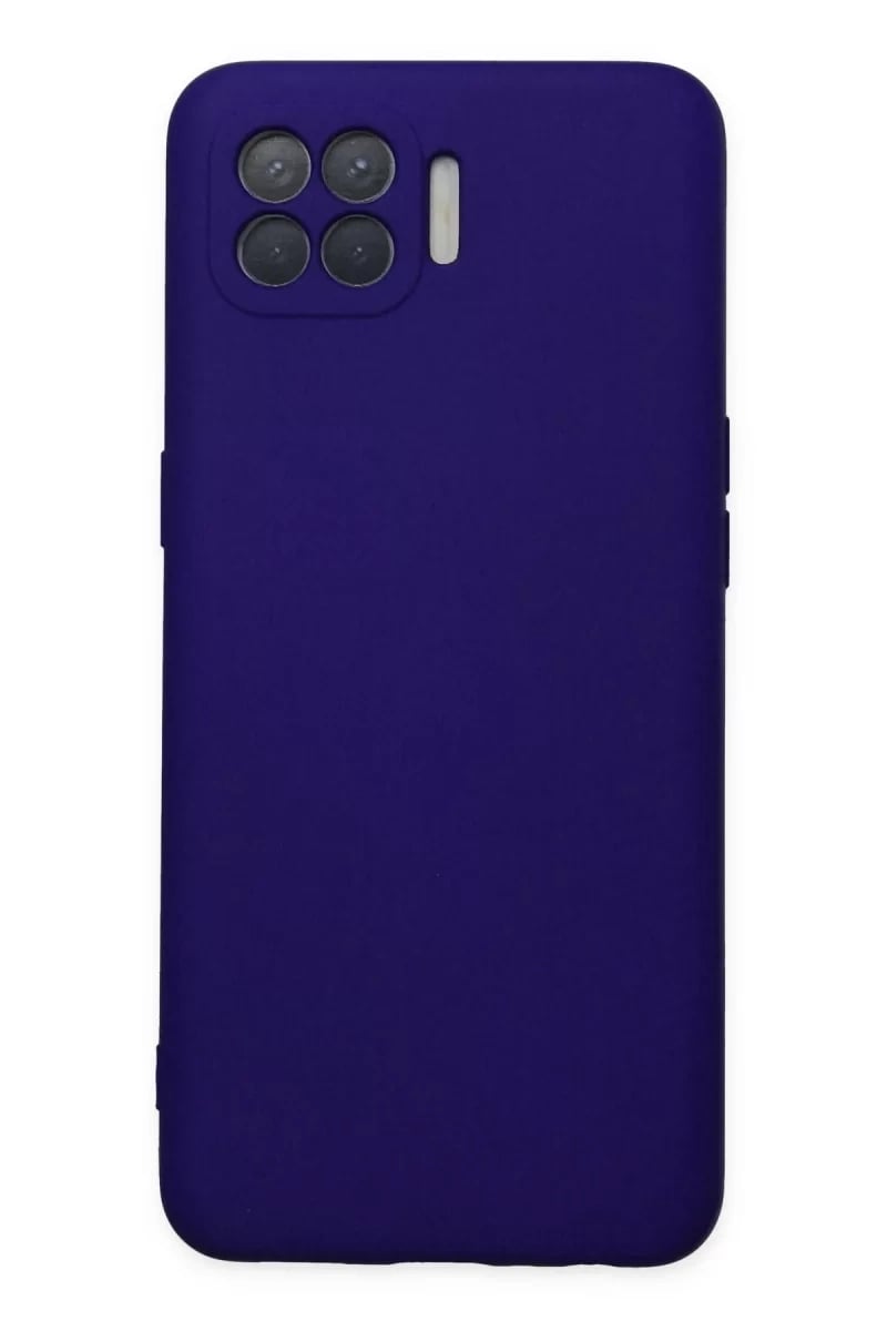 Reno 4 Lite Kılıf Nano içi Kadife Silikon - Mor