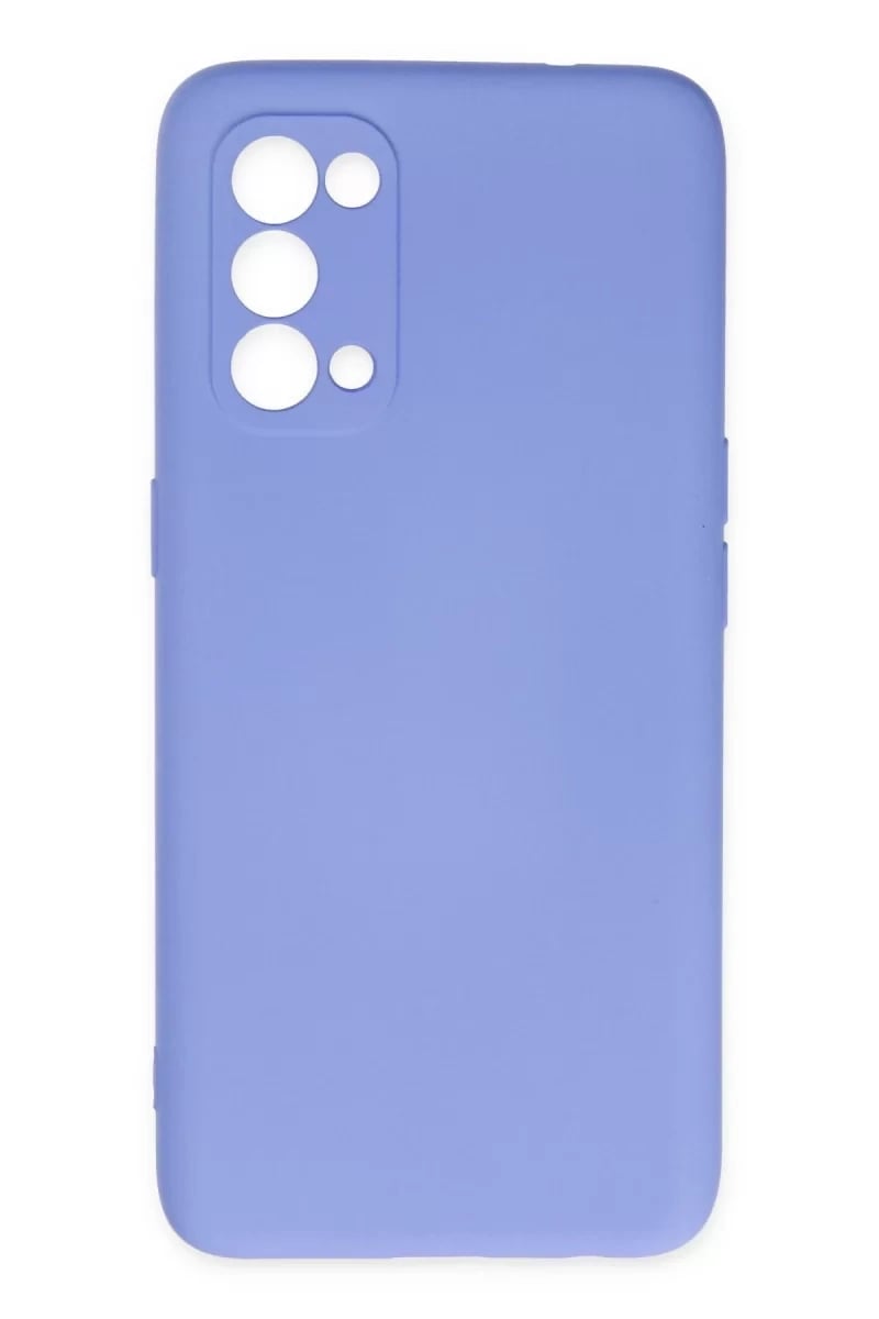 Reno 5 Kılıf Nano içi Kadife Silikon - Lila