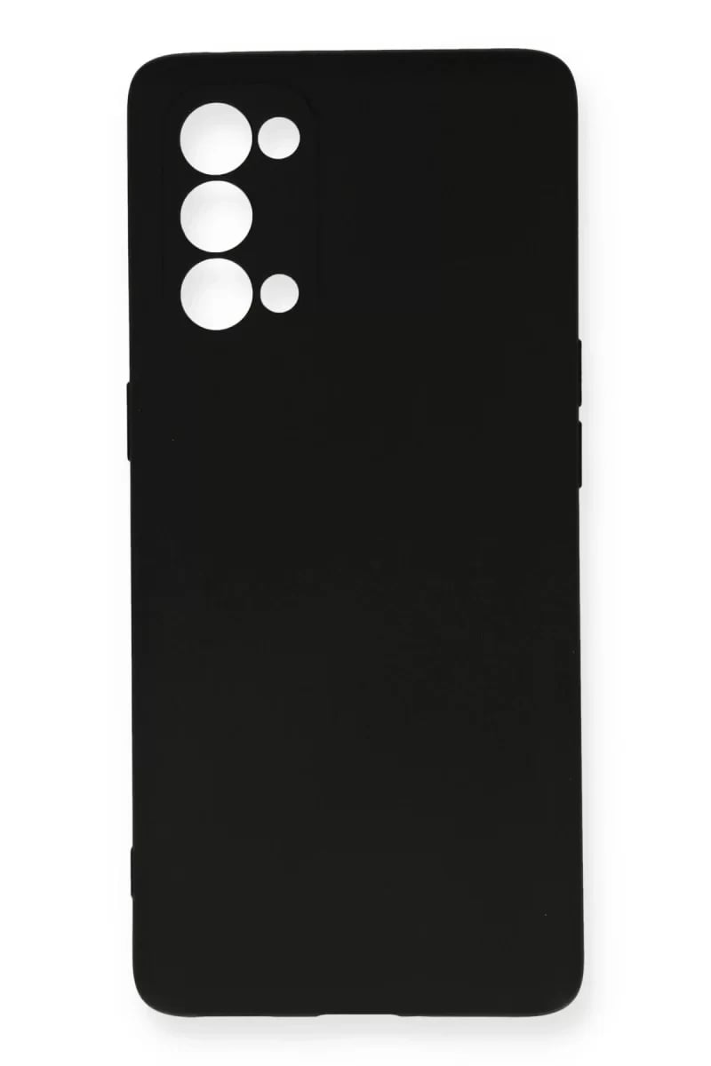 Reno 5 Kılıf Nano içi Kadife Silikon - Siyah