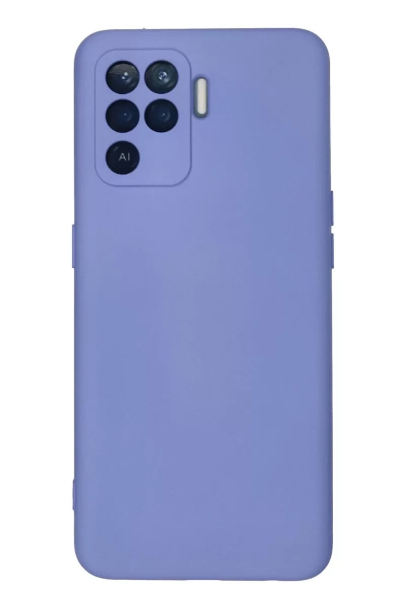 Reno 5 Lite Kılıf Nano içi Kadife Silikon - Lila