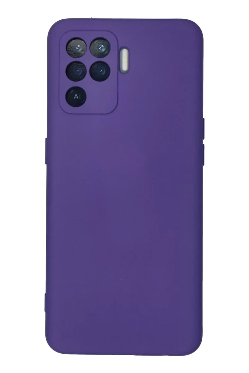 Reno 5 Lite Kılıf Nano içi Kadife Silikon - Mor