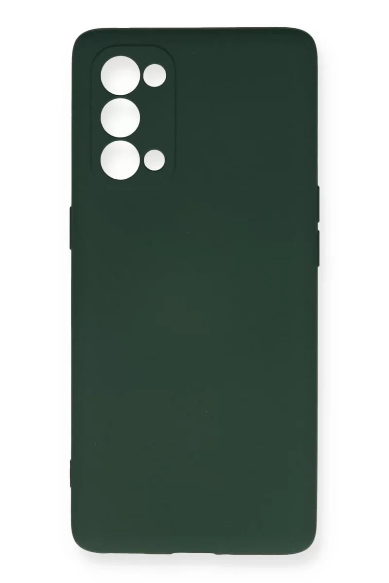 Reno 5 Pro Kılıf Nano içi Kadife Silikon - Koyu Yeşil