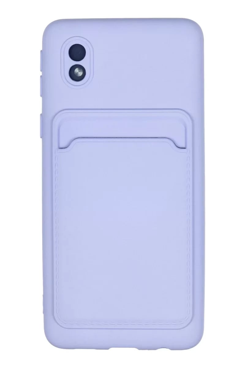 Samsung Galaxy A01 Core Kılıf Kelvin Kartvizitli Silikon - Lila