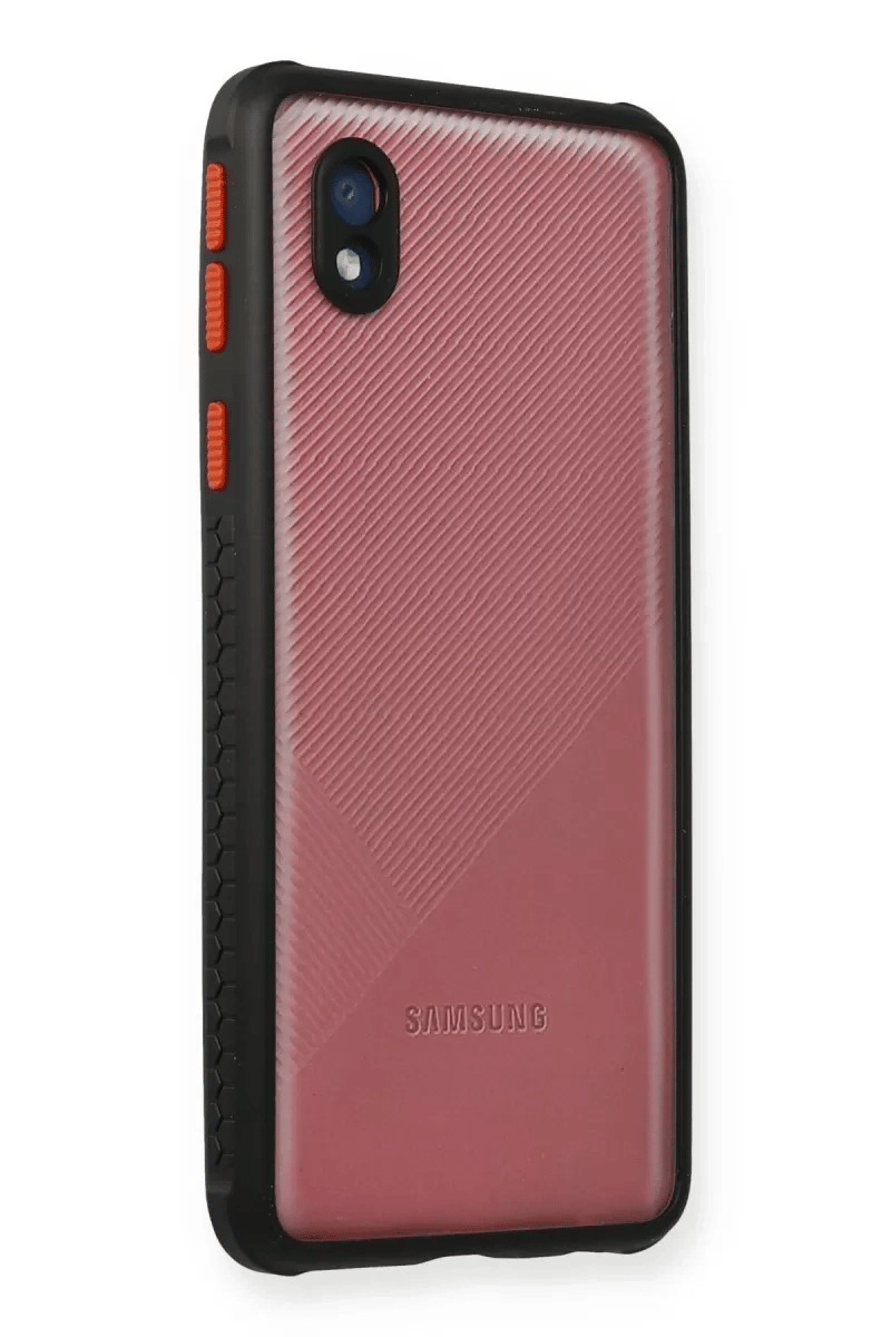 Samsung Galaxy A01 Core Kılıf Miami Şeffaf Silikon - Siyah