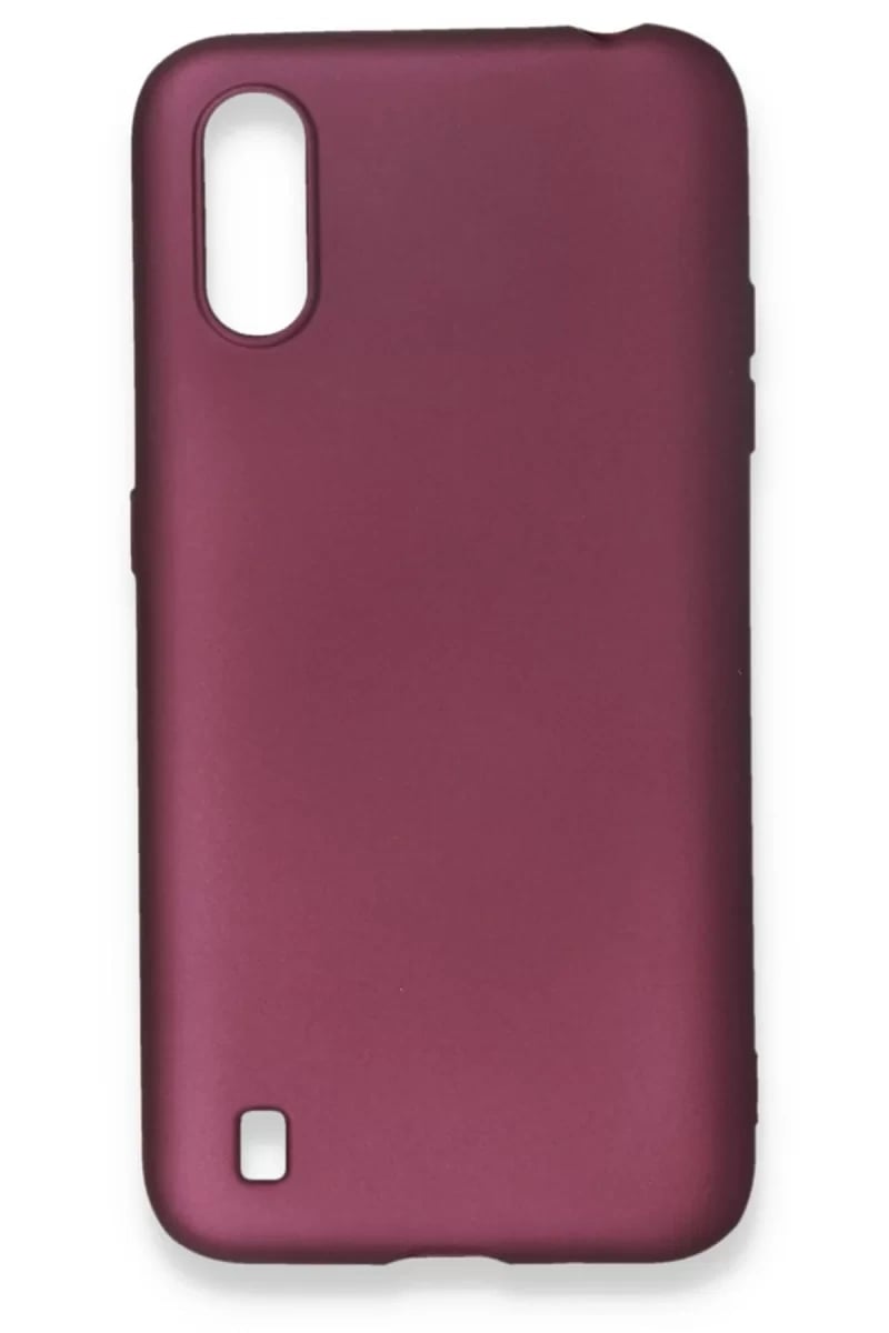 Samsung Galaxy A01 Kılıf First Silikon - Mürdüm