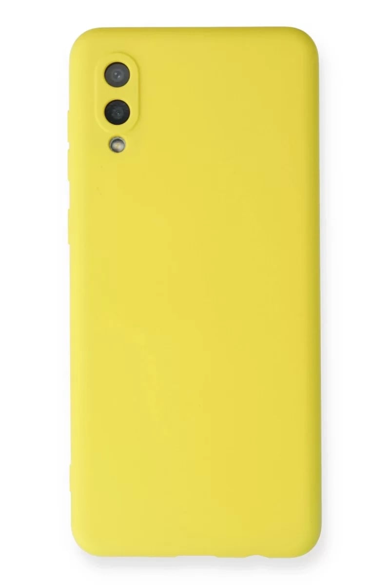 Samsung Galaxy A02 Kılıf Nano içi Kadife Silikon - Sarı