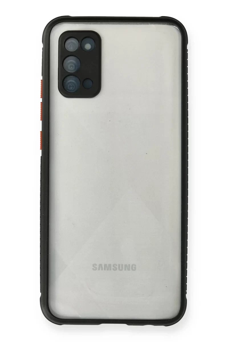 Samsung Galaxy A02S Kılıf Miami Şeffaf Silikon - Siyah