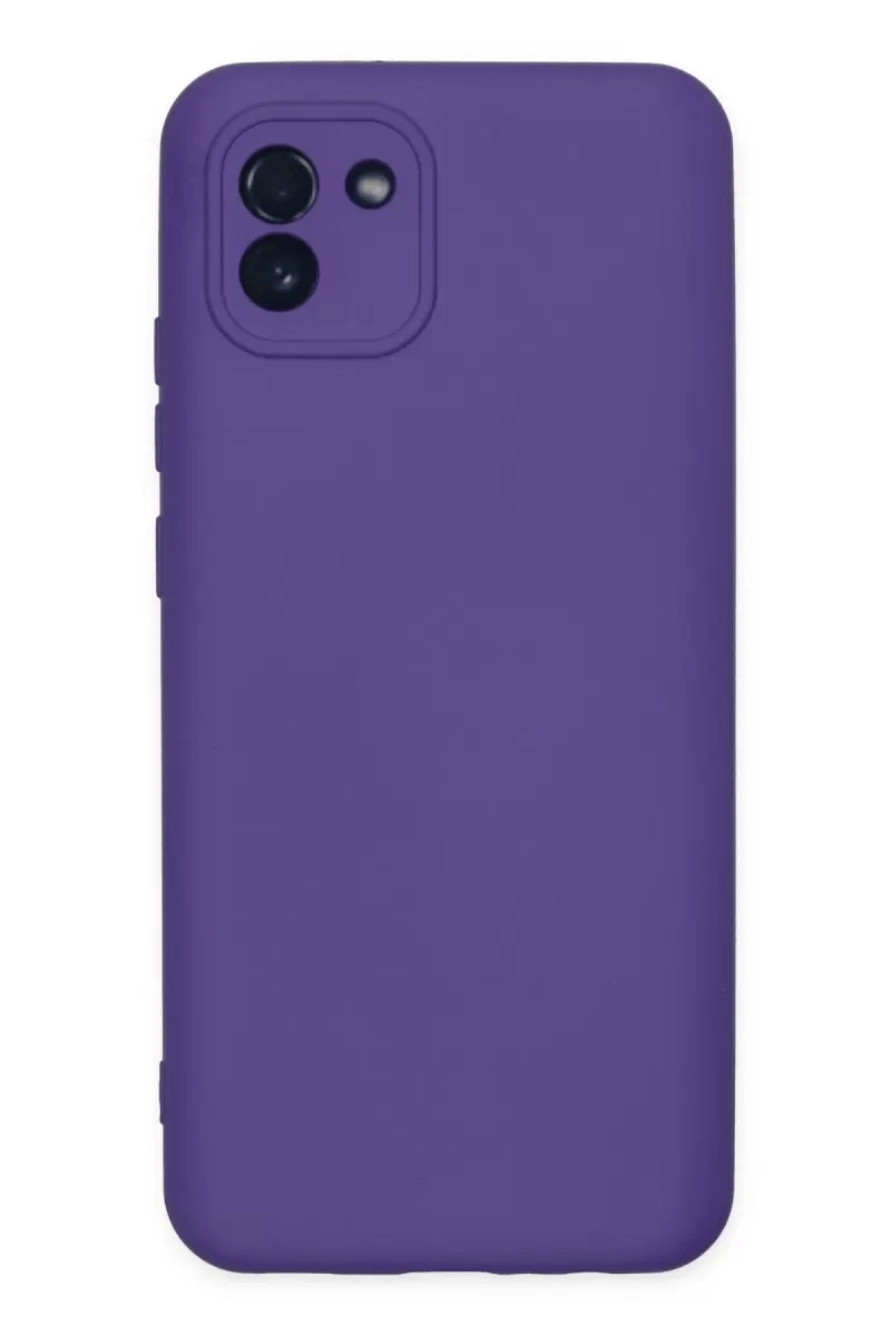Samsung Galaxy A03 Kılıf Nano içi Kadife Silikon - Mor