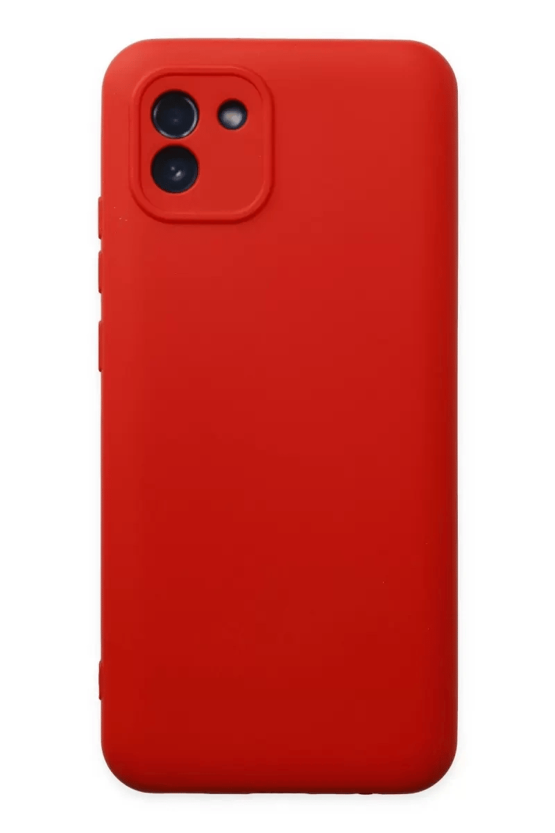 Samsung Galaxy A03 Kılıf Nano içi Kadife Silikon - Kırmızı